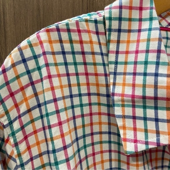 Talbots Woman 3X classic cotton shirt plus size Check pattern - Picture 3 of 11